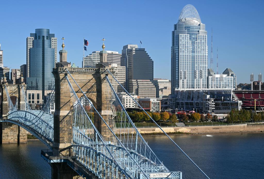 Cincinnati skyline from Covington, KY